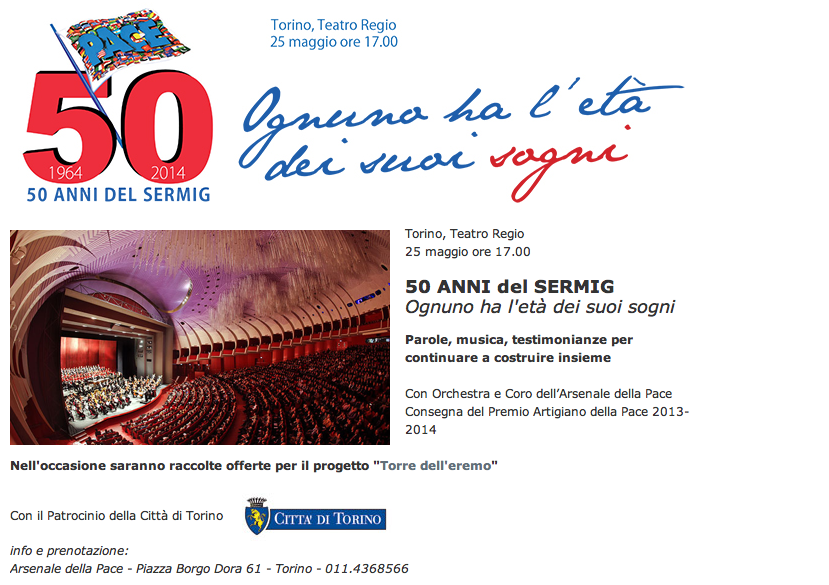 50 anni Sermig - Teatro Regio Torino